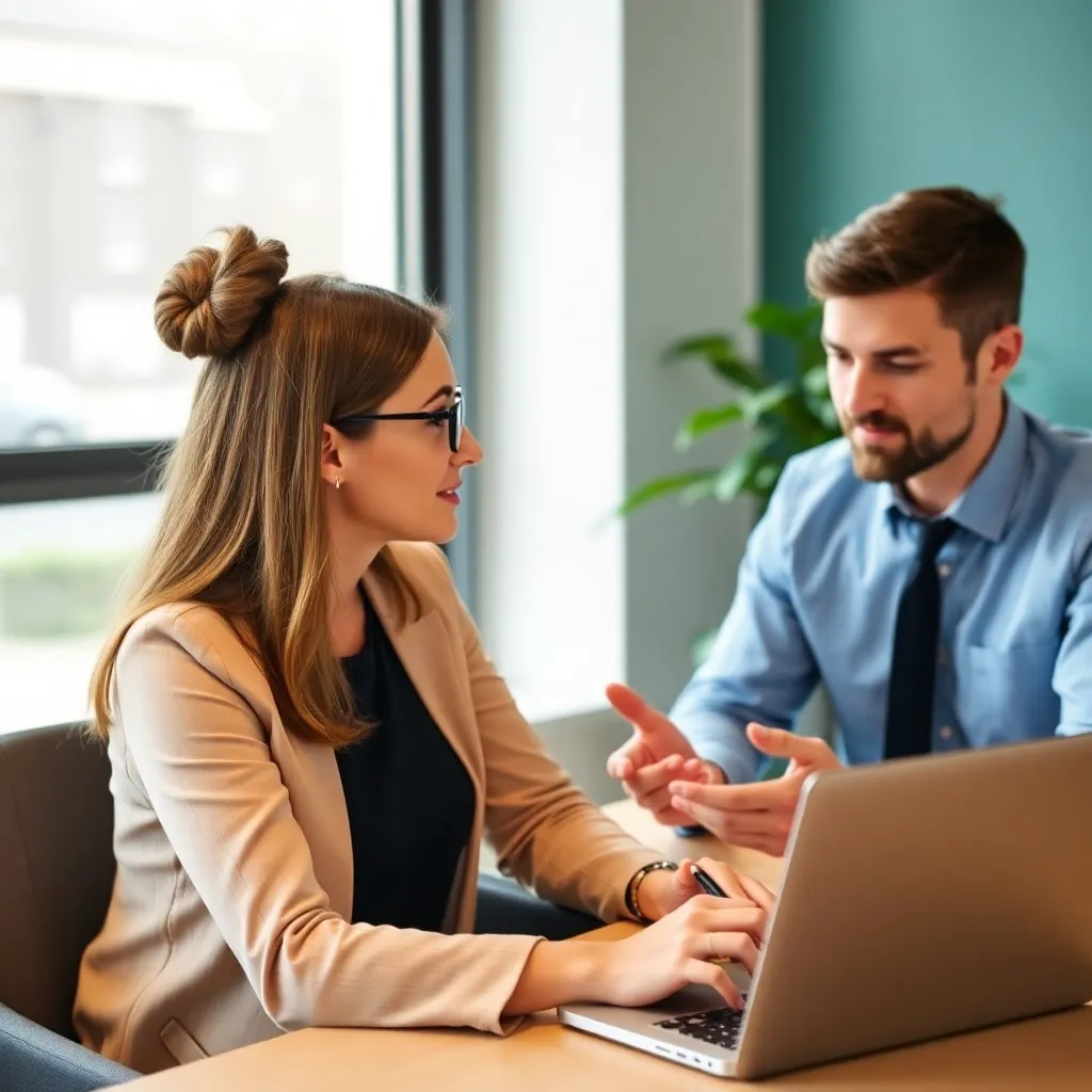 Mentor die feedback geeft aan student