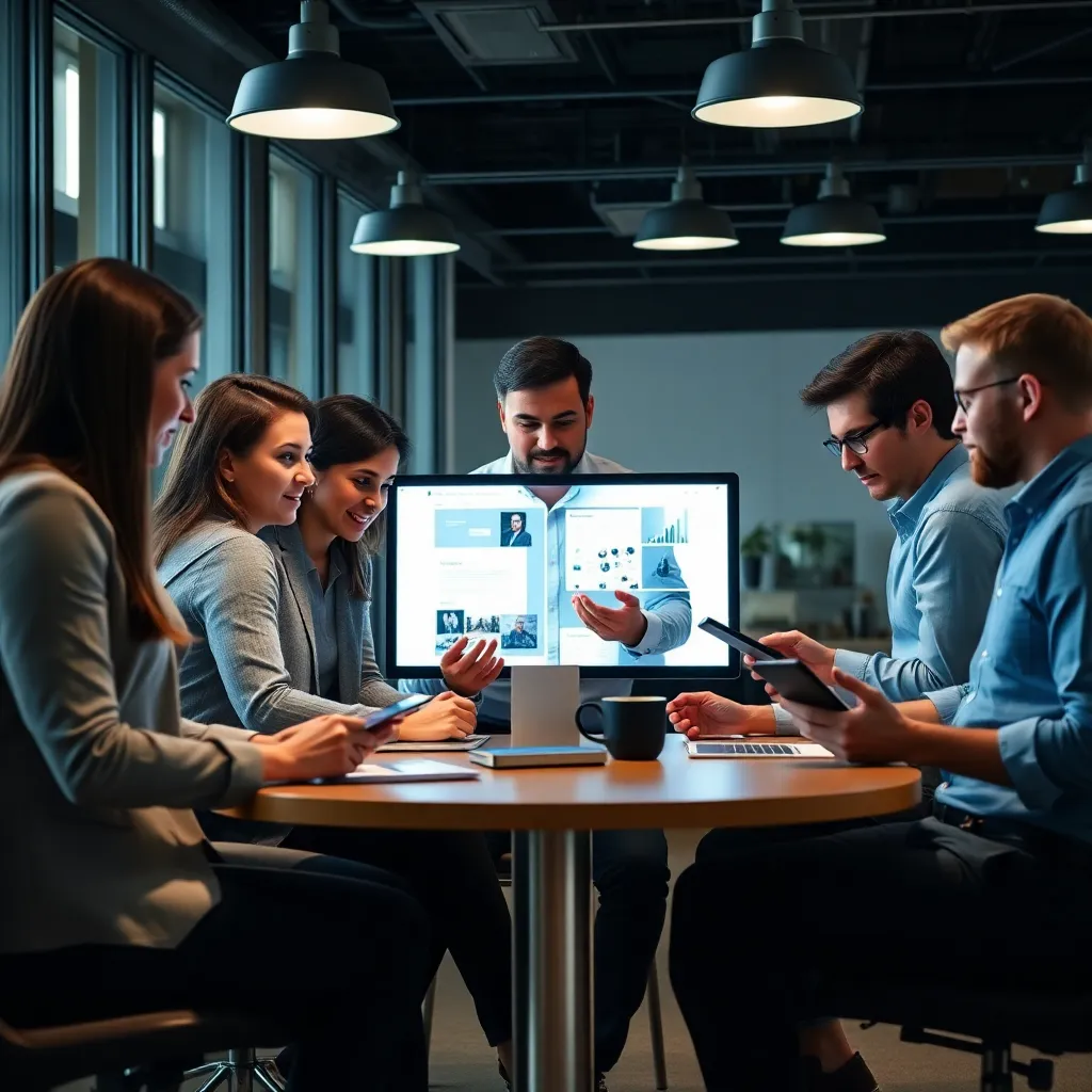 Team dat samenwerkt aan professionele ontwikkeling